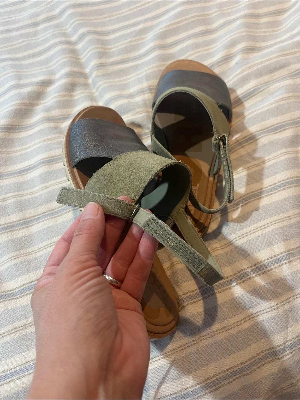 Sorel Ella II Sage Olive Sandals - Picture 6 of 8